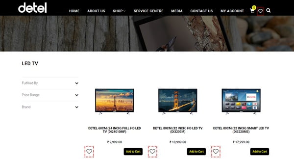 Detel LED TV Online Booking/ Buy Now